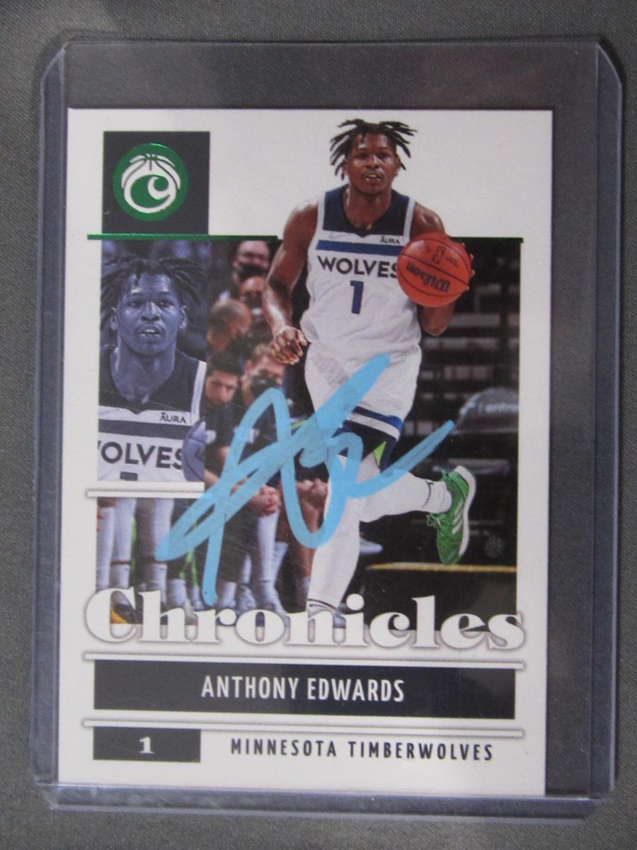 ANTHONY EDWARDS SIGNED SPORTS CARD WITH COA