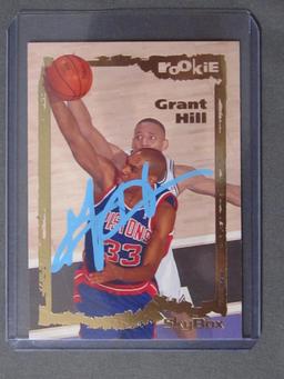 GRANT HILL SIGNED ROOKIE CARD WITH COA