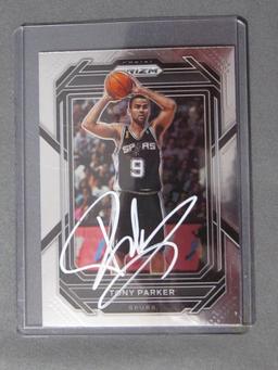 TONY PARKER SIGNED SPORTS CARD WITH COA