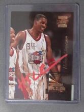 HAKEEM OLAJUWON SIGNED SPORTS CARD WITH COA