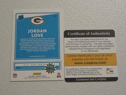 JORDAN LOVE SIGNED ROOKIE CARD WITH COA