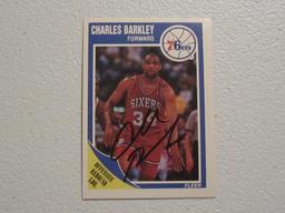 CHARLES BARKLEY SIGNED TRADING CARD WITH COA