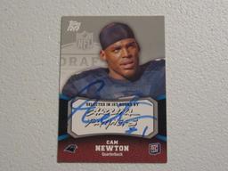 CAM NEWTON SIGNED ROOKIE CARD WITH COA