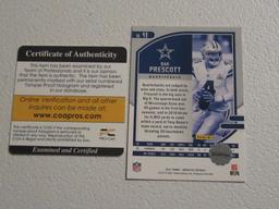 DAK PRESCOTT SIGNED TRADING CARD WITH COA