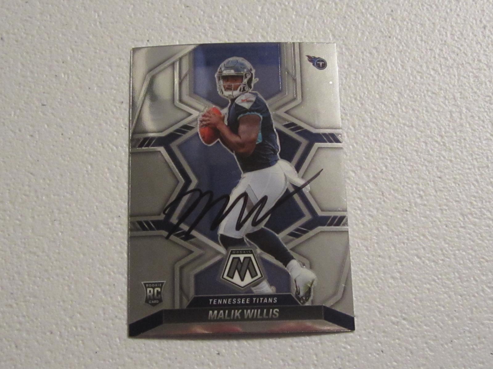 MALIK WILLIS SIGNED ROOKIE CARD WITH COA