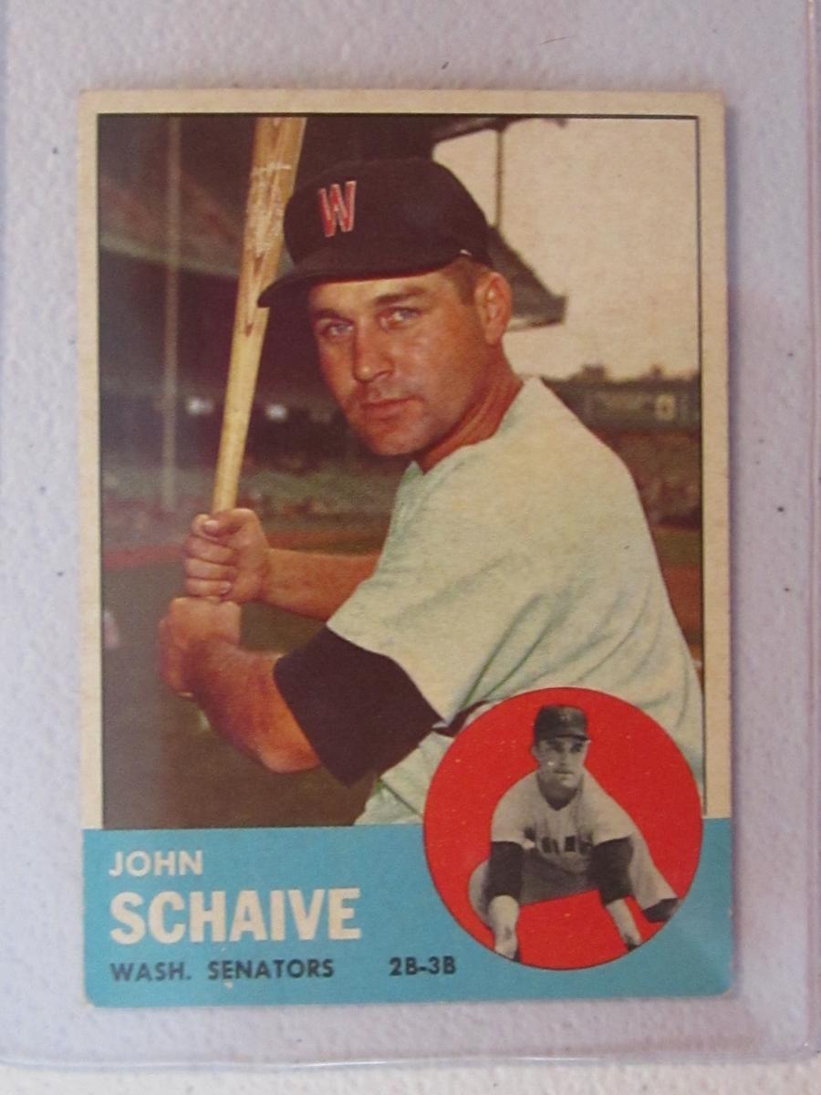 1963 TOPPS JOHN SCHAIVE NO.356 VINTAGE