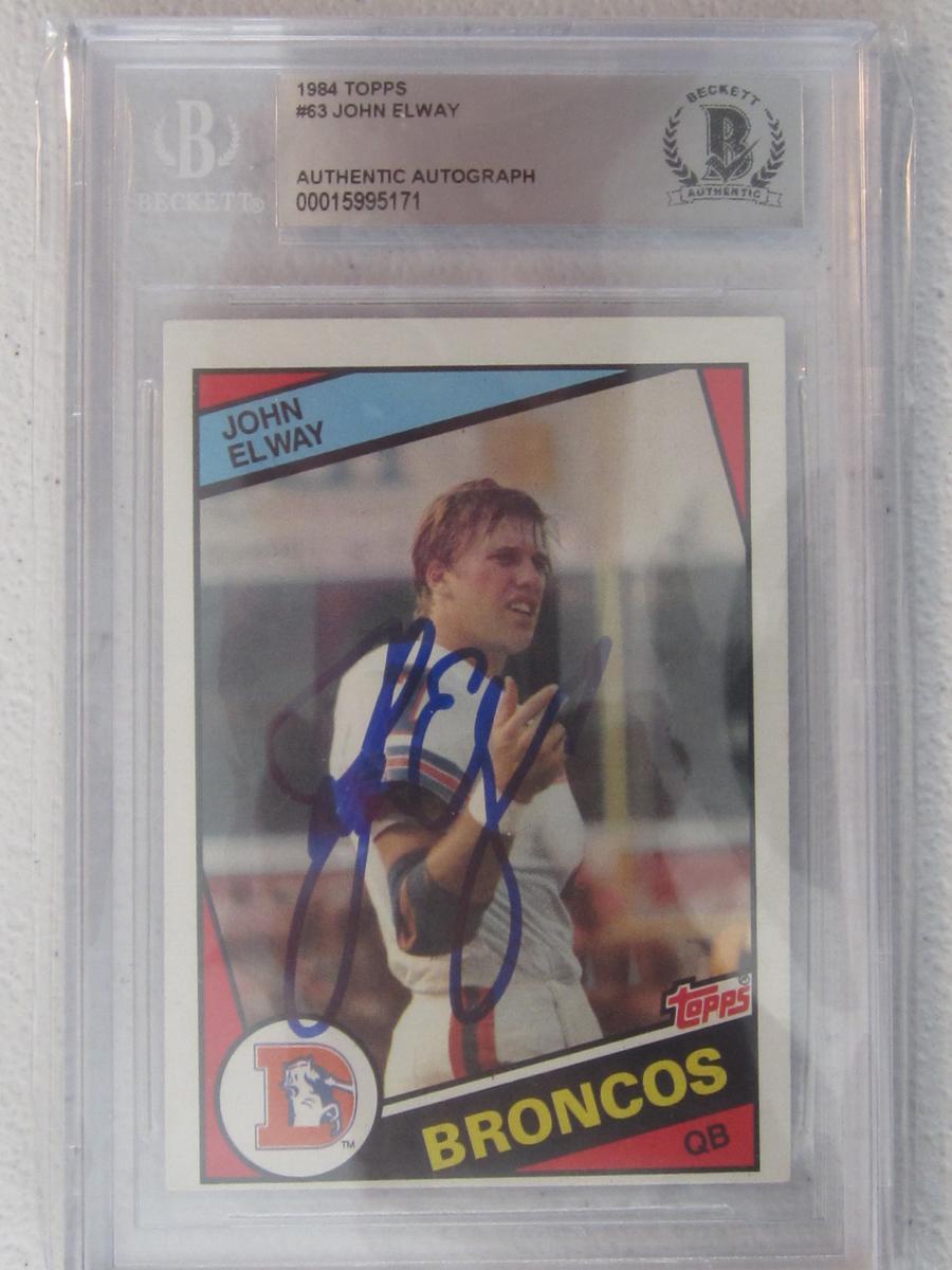 1984 TOPPS JOHN ELWAY AUTHENTIC AUTO