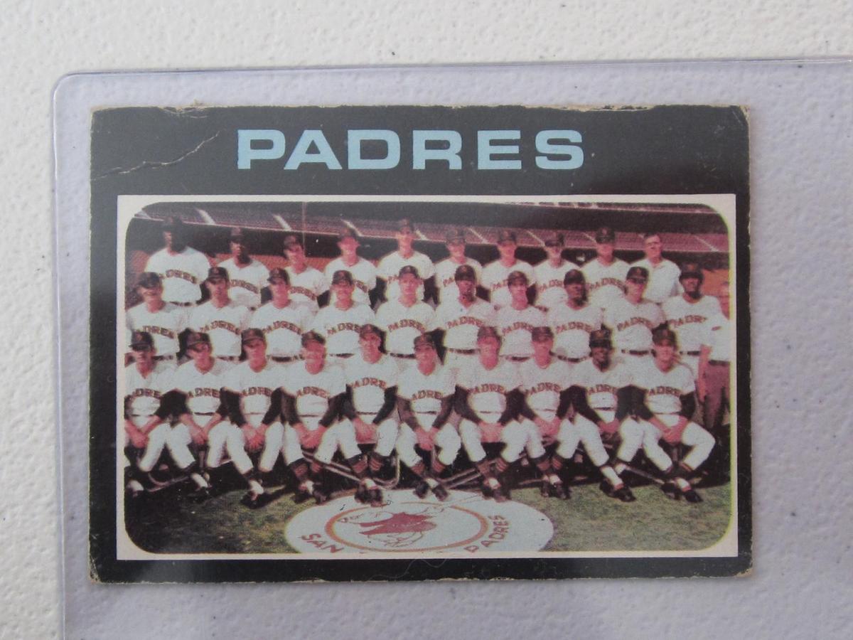 1971 TOPPS PADRES TEAM CARD NO.482 VINTAGE