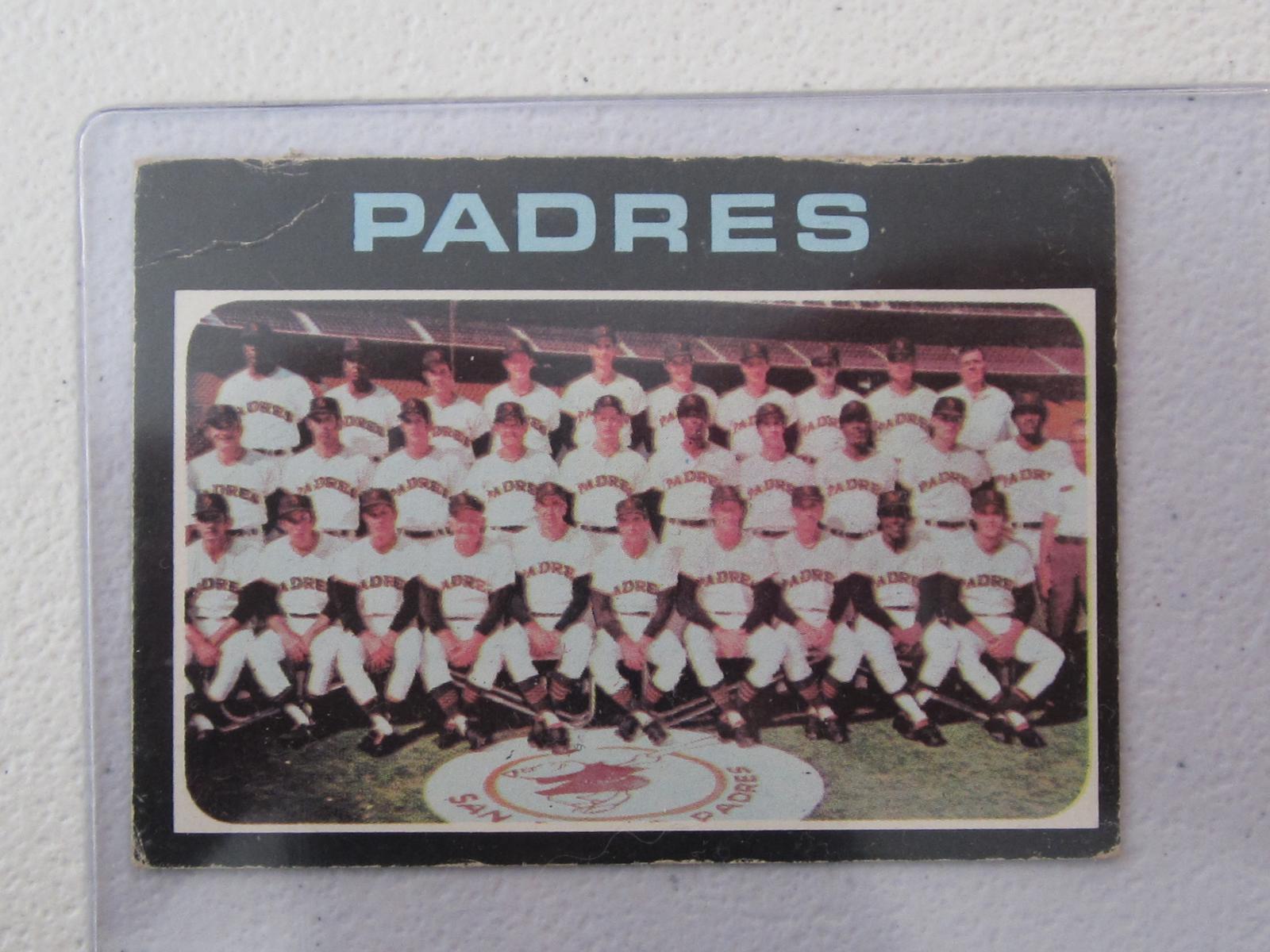 1971 TOPPS PADRES TEAM CARD NO.482 VINTAGE