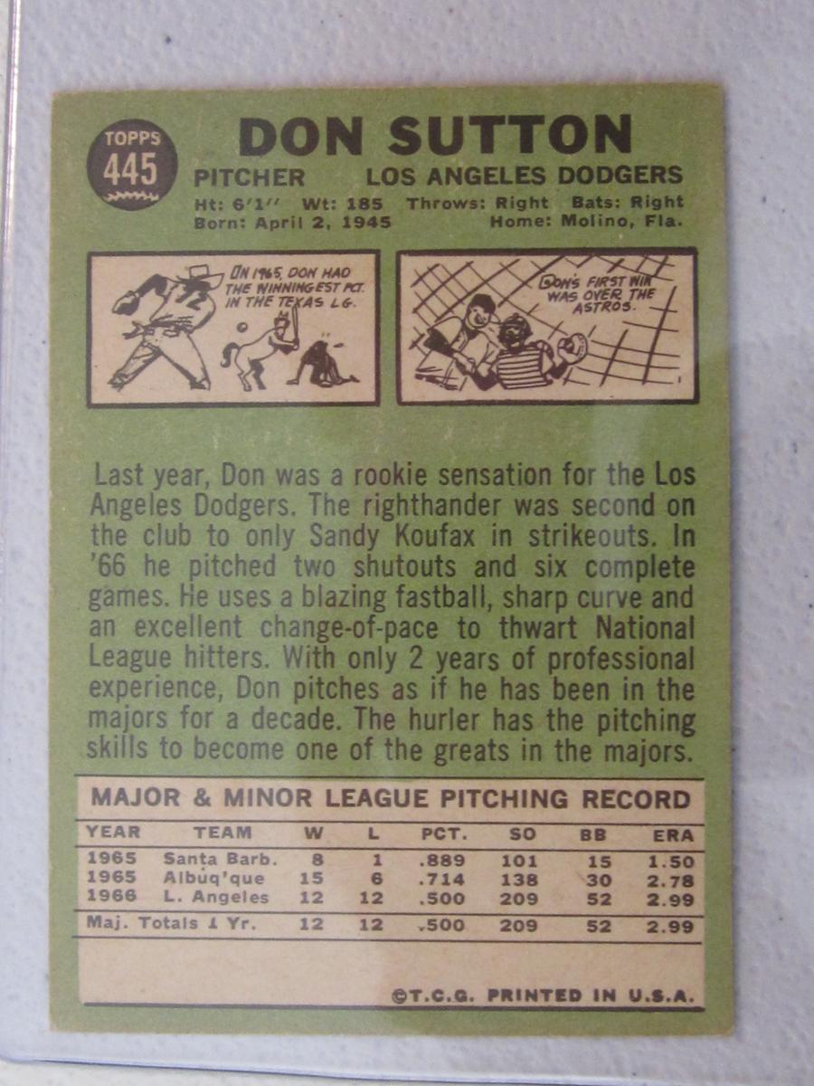 1967 TOPPS DON SUTTON NO.445 VINTAGE