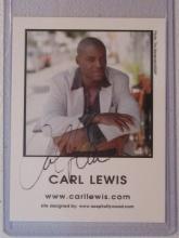 CARL LEWIS SIGNED 3X4 PHOTO CARD