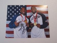 DUAL SIGNED 8X10 PHOTO KOBE BRYANT,LEBRON COA