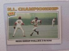 1977 TOPPS 1976 N.L. CHAMPIONSHIP REDS PHILLIES