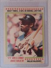 1978 O-PEE-CHEE WILLIE MCCOVEY RECORD BREAKER