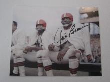 JIM BROWN SIGNED 8X10 PHOTO WITH COA BROWNS