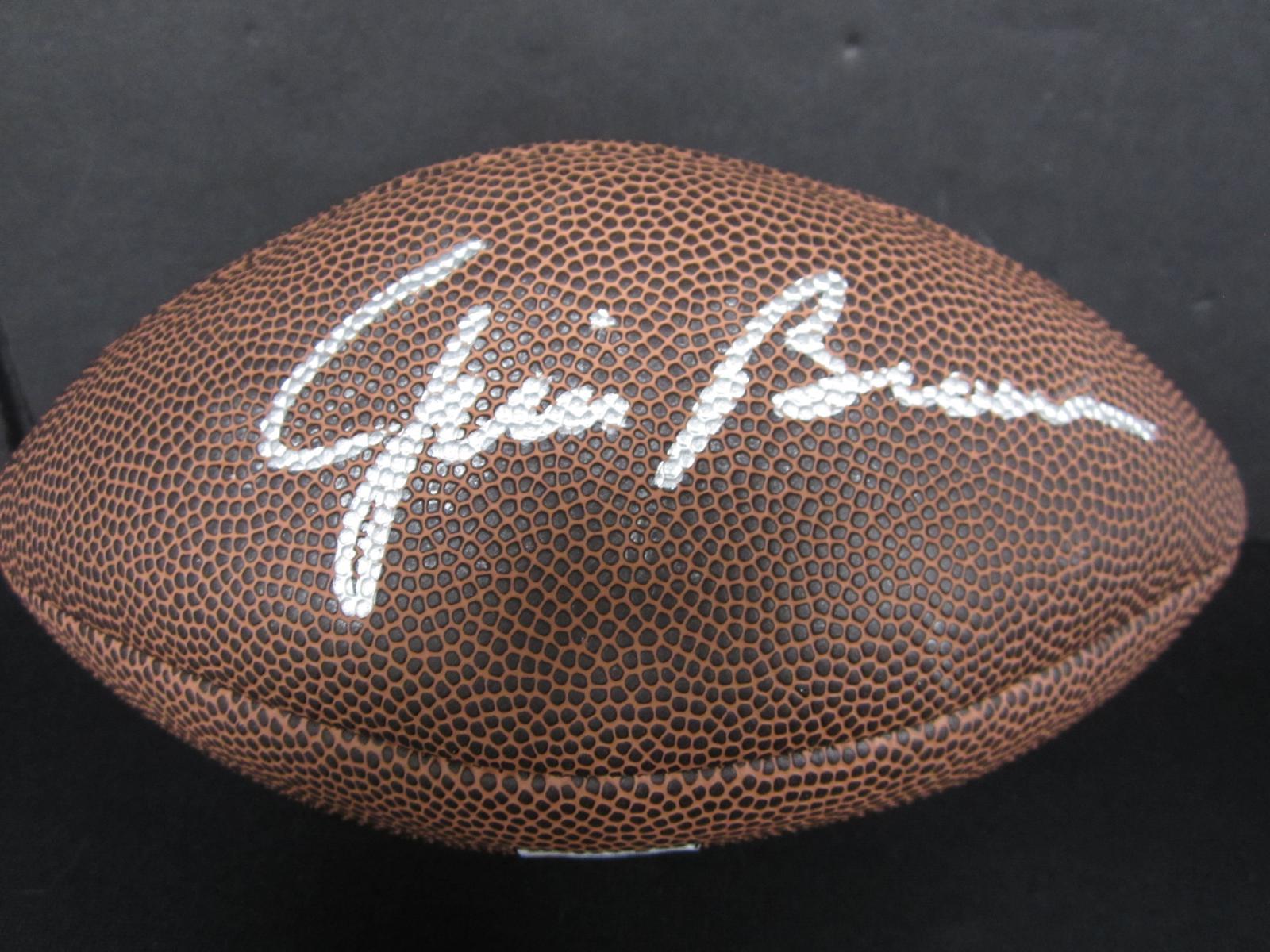 JIM BROWN SIGNED MINI FOOTBALL FSG COA