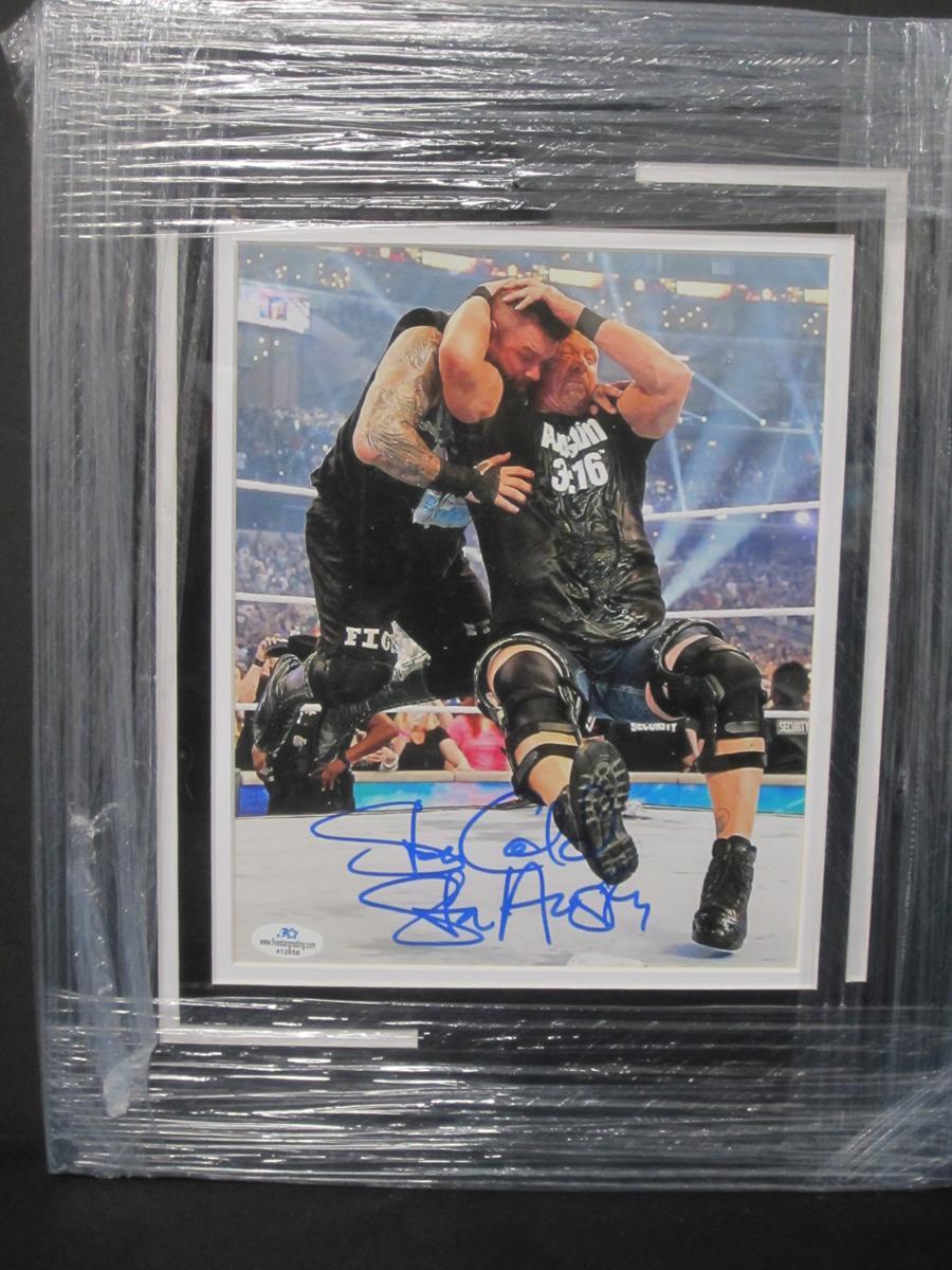 Stone Cold Signed Framed 8x10 FSG COA