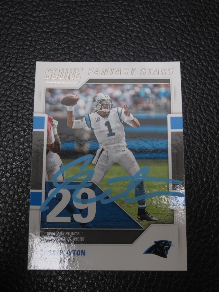 2017 SCORE CAM NEWTON AUTOGRAPH COA