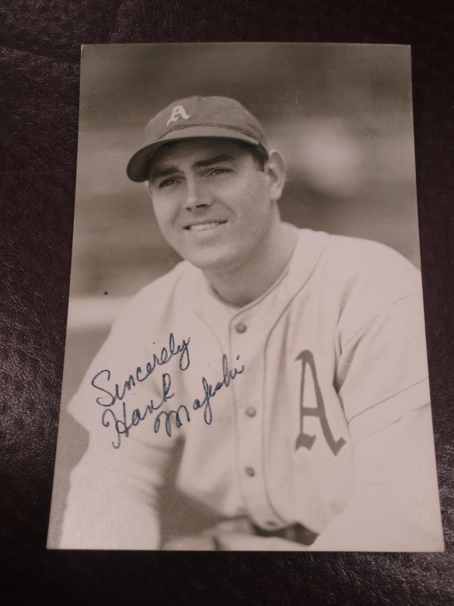 HANK MAJESKI SIGNED BW POST CARD COA