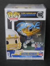 JUSTIN HERBERT SIGNED CHARGERS FUNKO COA