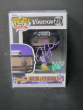 JUSTIN JEFFERSON SIGNED VIKINGS FUNKO POP COA