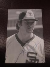 RANDY JONES SIGNED BW POSTCARD COA