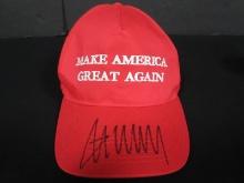 PRESIDENT DONALD TRUMP SIGNED MAGA HAT COA