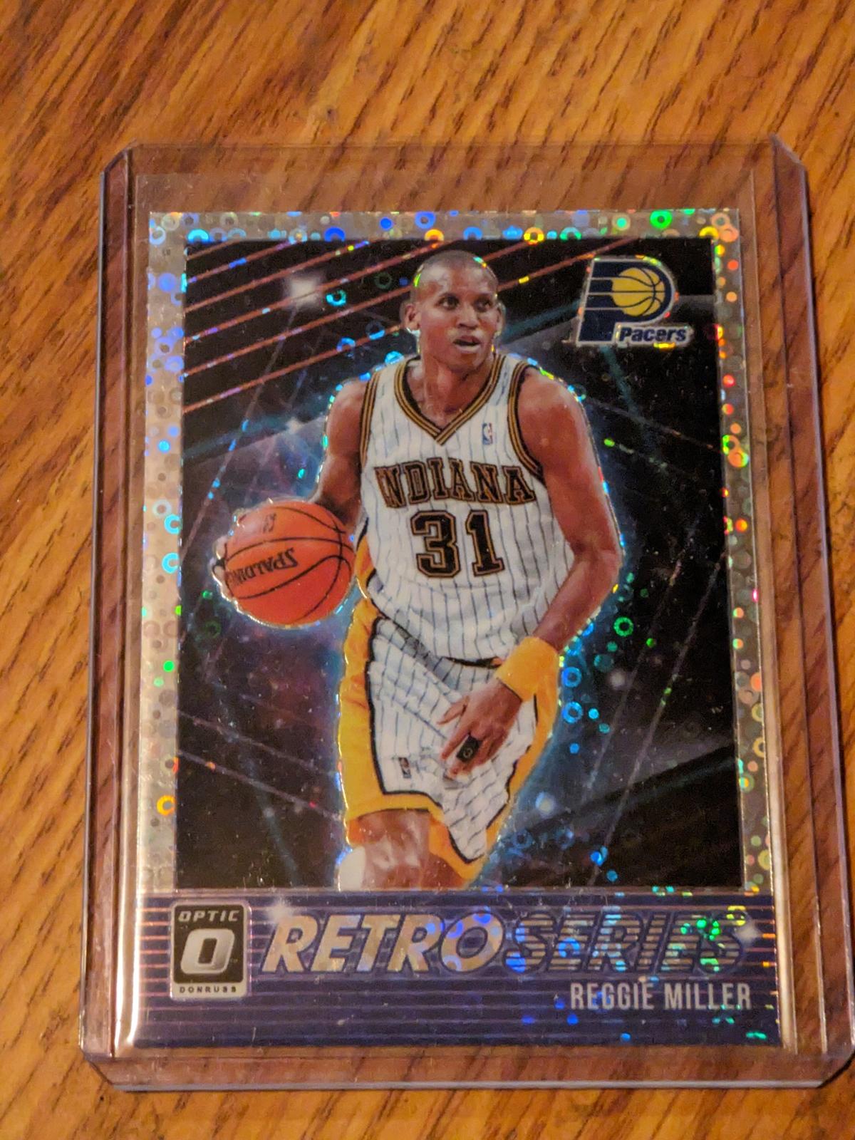 Reggie Miller 2018-19 Panini Donruss Retro Series Insert disco #26 Indiana Pacers