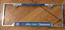 Vintage 2016 Cubs World series license plate holder