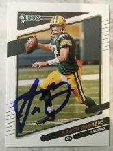 Hand Signed Aaron Rodgers Card W/ COA