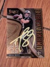 Drew Brees autographed card w/coa