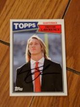 Trevor Lawrence  autographed card w/coa