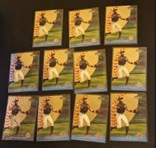 x11 lot all being 2000 Topps Finest - Refractor #240 Alfonso Soriano