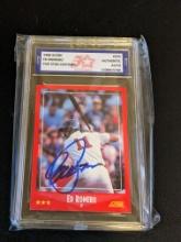 Ed Romero 1988 Score auto Authenticated by Fivestar Grading Graded