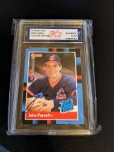 John Farrell 1988 Donruss Auto Authenticated by Fivestar Grading