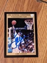 Larry Johnson autographed card w/coa