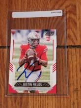 Justin Fields rc autographed card w/coa
