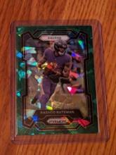 Rashod Bateman 2023 Panini Prizm Green Cracked Ice Baltimore Ravens #20