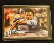 2018 TOPPS SERIES 1 #303 LUIS SEVERINO SHORT PRINT SP VARIATION NEW YORK YANKEES