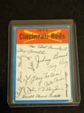 1973 Topps BLUE TEAM CHECKLIST Cincinnati Reds