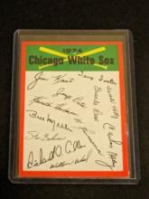 1974 Topps Baseball TEAM CHECKLIST chicago white sox