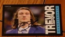 Trevor Lawrence autographed card w/coa