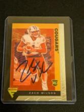 Zach Wilson RC autographed card w/coa