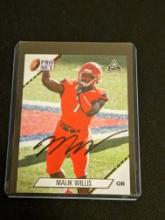 Malik Willis RC autographed card w/coa