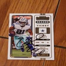 Ezekiel Elliott autographed card w/coa