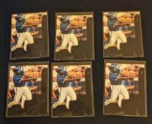 x6 lot all being 1996 Topps Laser Die Cut Joe Carter #3 Toronto Blue Jays