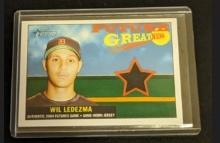 2005 Bowman Heritage WIL LEDEZAM Future Greatness Game Worn Jersey Card #FG-WL