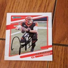 Joe Burrow autographed card w/coa