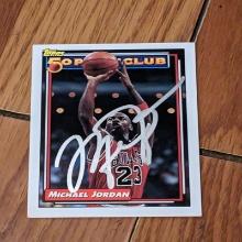 Michael Jordan autographed card w/coa