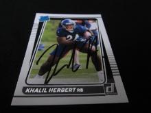 Khalil Herbert Signed Trading Card RC RCA COA